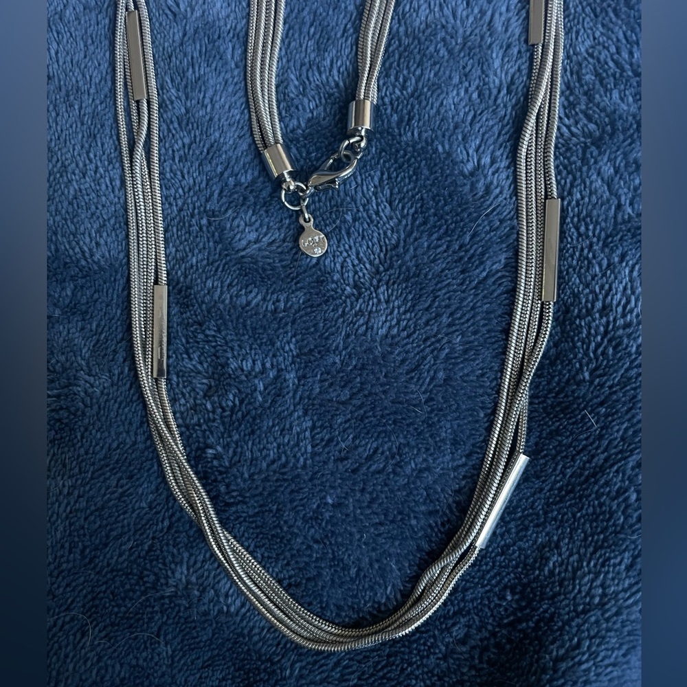 LOFT Silver Layered Necklace
